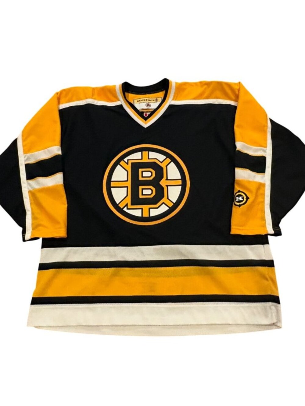 Vintage KOHO Air-Knit Boston Bruins Stitched NHL Hockey Jersey Black Men's XL